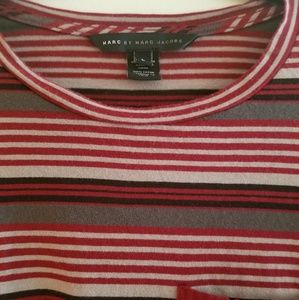 Marc by Marc Jacob's Red Striped Men's SS Shirt L